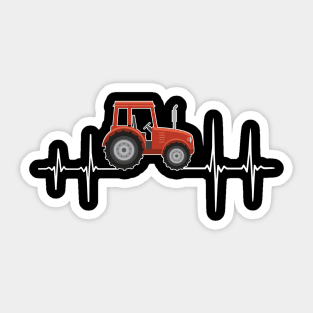 Tractor Heartbeat Farmer Pulse Sticker